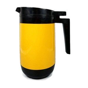 Rubbermaid Insulated Coffee Hot Tea Pitcher 3342 Mustard Black 30 Oz Vintage